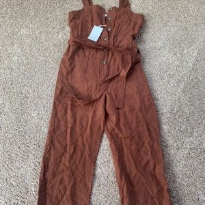 Everlane Linen Square Neck Jumpsuit